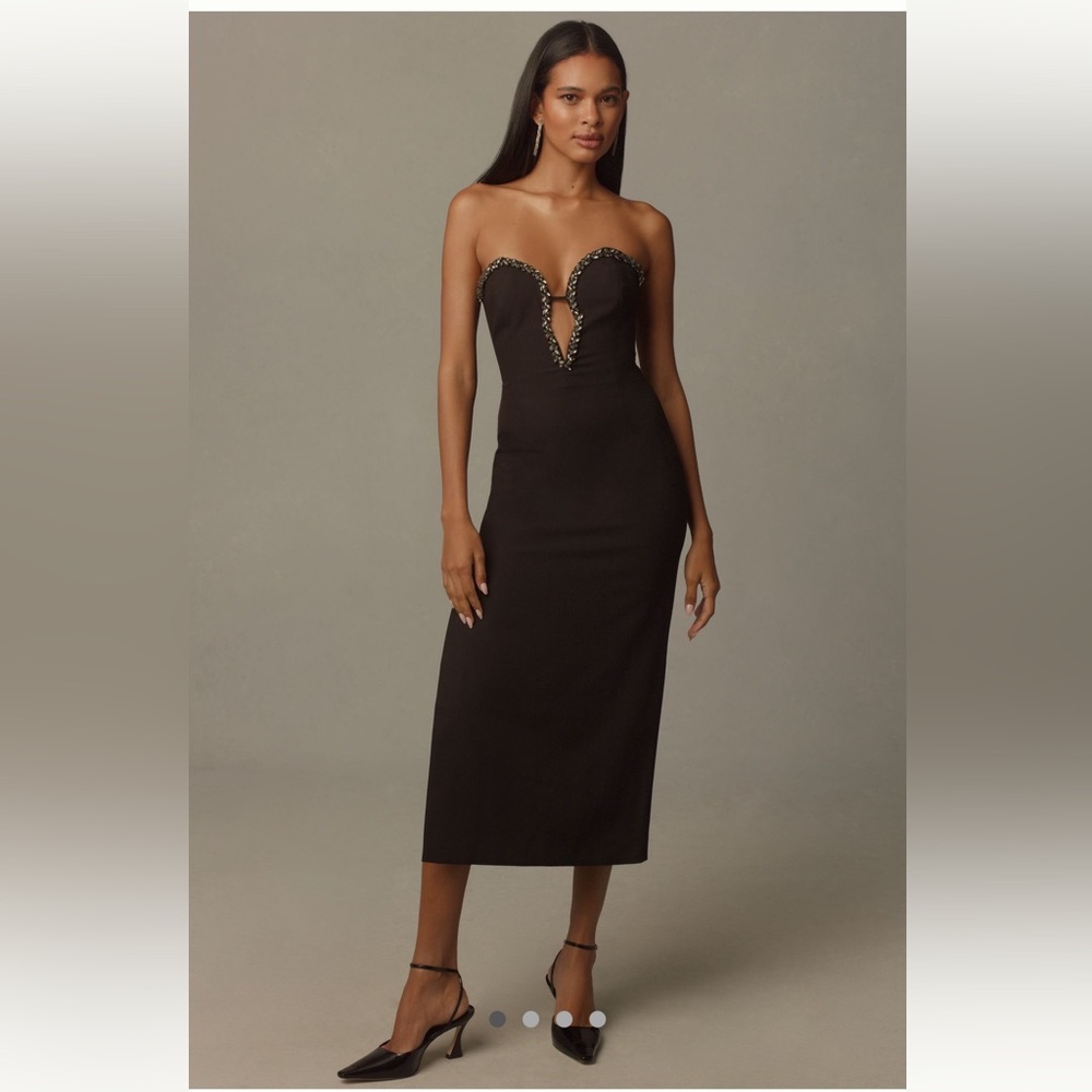 NWT Bardot Eleni Diamonte Midi Dress Anthropologie